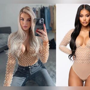 NWT Fashion Nova Pearl Bodysuit